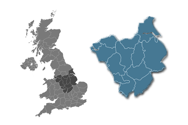 Central England area map