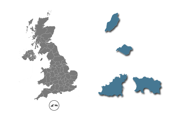 UK islands area map
